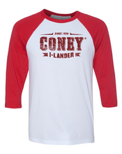 Load image into Gallery viewer, Coney Stamp Logo Baseball Tee